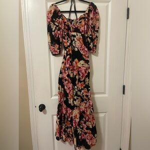 Anthropologie floral maxi dress